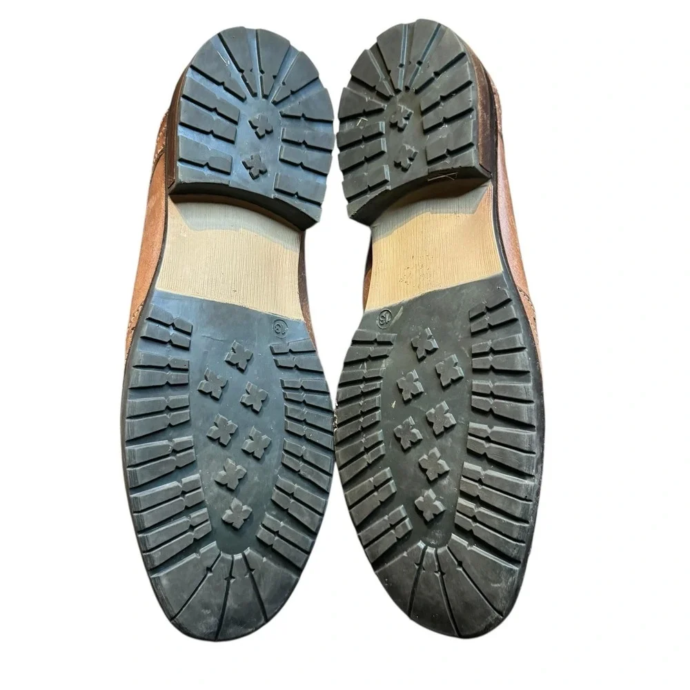 Steve Madden Higgdens Shoes Mens Size 13 Brown Leather Wingtip‎ Oxford Dress